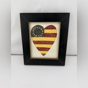 Patriotic Heart Framed Art